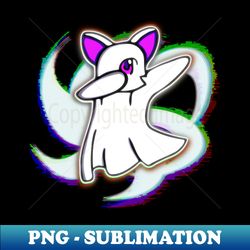 Dabbing Ghost Cat Halloween Trick Or Treat Graphic Illustration Novelty - Special Edition Sublimation PNG File - Boost Your Success with this Inspirational PNG Download