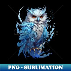 Blue Owl - PNG Transparent Sublimation Design - Boost Your Success with this Inspirational PNG Download