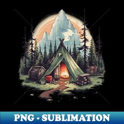 Camping Scene 9 - Exclusive PNG Sublimation Download - Boost Your Success with this Inspirational PNG Download