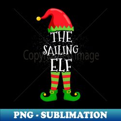Sailing Elf Family Matching Christmas Group Funny Gift - Exclusive PNG Sublimation Download - Bold & Eye-catching