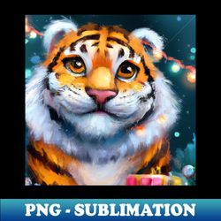 Cute Tiger Drawing - Modern Sublimation PNG File - Bold & Eye-catching