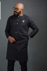 Kaftan African Shirt Top And Down ,African Men clothing, Prom Suit, Senator Wear, free DHL shipping