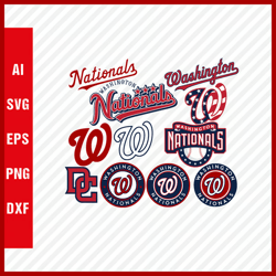 Washington Nationals SVG Files - Nationals Logo SVG - Washington Nationals PNG Logo, MLB Logo, Clipart Bundle