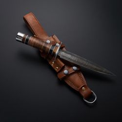 tactical combat hand forged damascus steel dagger knife