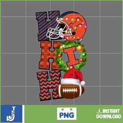 Ho Ho Ho Football Png, Illinois Fighting Illini Png, Christmas Football Balls Png, Merry Christmas Football Png