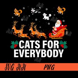 Cats For Everybody PNG, Christmas Cat PNG, Xmas Santa Claus PNG