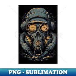 Cartoon Gas Mask Skull 2 - Aesthetic Sublimation Digital File - Instantly Transform Your Sublimation Projects