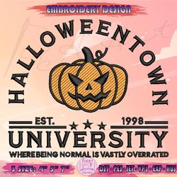 Halloweentown University Embroidery Design, Pumpkin Embroidery, Halloween Embroidery Design, Machine Embroidery Designs, Instant Downoad