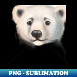 cute polar bear drawing - retro png sublimation digital download - spice up your sublimation projects