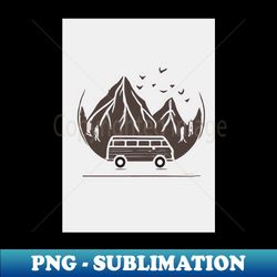 Camping Near The Mountains - Aesthetic Sublimation Digital File - Unleash Your Creativity