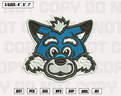 Indiana State Sycamores Mascot Embroidery Designs, Machine Embroidery Files, NFL Embroidery Files