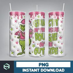 3d inflated christmas tumbler wrap, mean green guy christmas stanley skinny tumbler, merry christmas tumbler