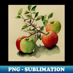 Red and Green Apples - Aesthetic Sublimation Digital File - Revolutionize Your Designs