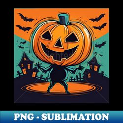 Pumpkin Zombie - Decorative Sublimation PNG File - Unleash Your Inner Rebellion