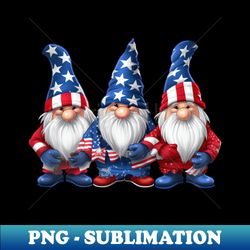4th of July Gnomes 4 - Unique Sublimation PNG Download - Vibrant and Eye-Catching Typography