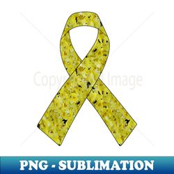 Yellow Flowers Ribbon - Retro PNG Sublimation Digital Download - Stunning Sublimation Graphics
