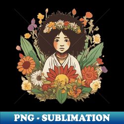flower child - modern sublimation png file - perfect for personalization
