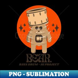 Bear Bass Drum - Stylish Sublimation Digital Download - Perfect for Creative Projects