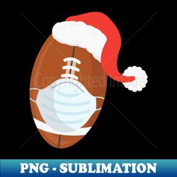 American Football Santa Hat Mask Christmas Gifts - Digital Sublimation Download File - Vibrant and Eye-Catching Typography