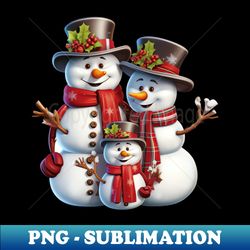 3D Snowmen 8 - Exclusive PNG Sublimation Download - Fashionable and Fearless
