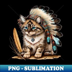 native american baby cat 2 - trendy sublimation digital download - perfect for personalization