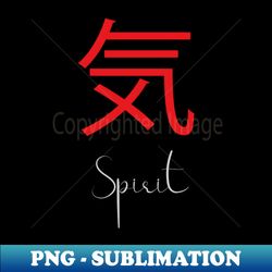 Japanese Kanji Symbol for Spirit - Trendy Sublimation Digital Download - Vibrant and Eye-Catching Typography