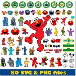 Sesame Street SVG Bundle, Sesame Street PNG Bundle, Sesame Street Sign Logo PNG SVG, Vector Sesame Street Clipart