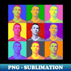 Cristiano Ronaldo Warhol - PNG Sublimation Digital Download - Bold & Eye-catching