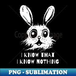 i know that i know nothing wise bunny - Sublimation-Ready PNG File - Spice Up Your Sublimation Projects