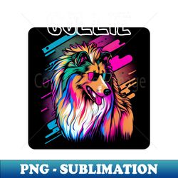 Graffiti Style - Cool Collie 2 - Vintage Sublimation PNG Download - Instantly Transform Your Sublimation Projects