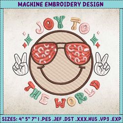 Retro Christmas Embroidery Designs, Joy To The World Designs , Merry Christmas Embroidery, Winter Embroidery Files