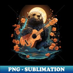Beaver Playing Guitar - Instant Sublimation Digital Download - Stunning Sublimation Graphics