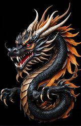 Chinese wood dragon, with 4 claws.