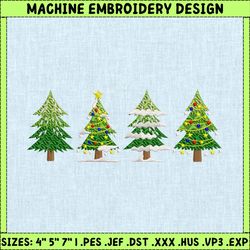 Christmas Tree Embroidery Designs, Christmas Embroidery Designs, Merry Christmas Embroidery, Xmas Embroidery Files
