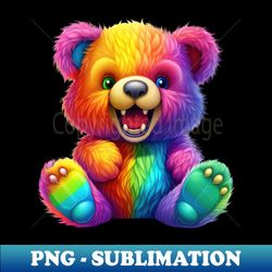 lgbt bear - decorative sublimation png file - defying the norms