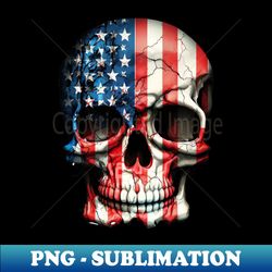 american flag skull - aesthetic sublimation digital file - unlock vibrant sublimation designs