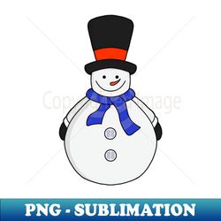 Snowman with top hat - Aesthetic Sublimation Digital File - Defying the Norms