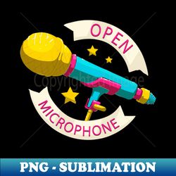 Open Microphone - Instant Sublimation Digital Download - Transform Your Sublimation Creations