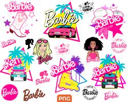 Bundle Barbie Roller Png, Barbie Cowgirl Png, Barbi Girl Fashion Svg