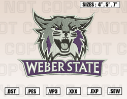 Weber State Embroidery Designs, NCAA Embroidery Design File Instant Download