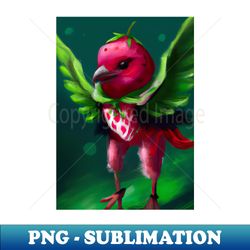 Strawberry Bird - Digital Sublimation Download File - Enhance Your Apparel with Stunning Detail