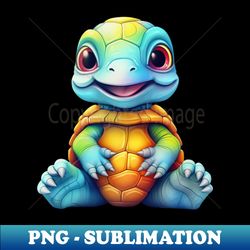 rainbow baby turtle - sublimation-ready png file - perfect for personalization