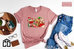 Christmas Coffee Shirt, Santa Coffee Shirt, Peppermint Iced Latte Shirt, Snowmen Cozy Winter Shirt, Christmas Latte Shir