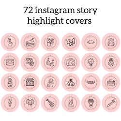 72 Pink Instagram Highlight Icons. Lifestyle Instagram Highlights Images. Cute Instagram Highlights Covers