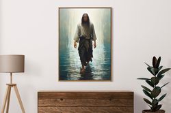 Jesus Walking on Water, Jesus Art, Bible Art, Bible Wall Art, Christian Faith, Christian Home Decor Print, DIGITAL PRINT