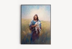 The Good Shepherd  Jesus Portrait  The Journey Home  Digital Download  Jesus Wall Art  Bible Wall Art  Christian Home De