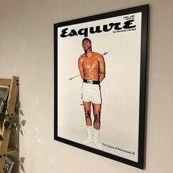 The Passion of Muhammad Ali Poster, Esquire Magazine Cover Print, Heavyweight Championship Boxing Decor, NoFramed, Gift.