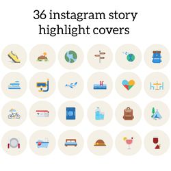 36 Travel Instagram Highlight Icons. Relaxation Instagram Highlights Images. Vacation Instagram Highlights Covers