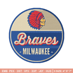 Atlanta Braves logo embroidery design, logo sport embroidery, baseball embroidery, logo shirt, MLB embroidery (44)