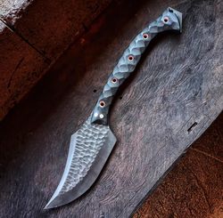 custom handmade 1095 steel hunting or tool knife micarta handle gift for him groomsmen gift wedding anniversary gift